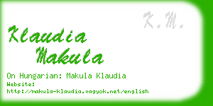 klaudia makula business card